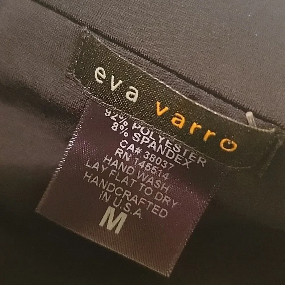 Eva Varro Black Textured Pencil Skirt Sz Med - Picture 4 of 5